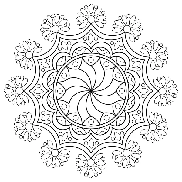 Mandala 3 | Online coloring pages for kids