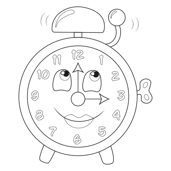 Alarm clock | Online coloring pages for kids