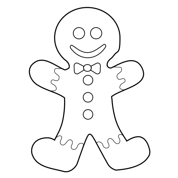 Gingerbread Man | Online coloring pages for kids