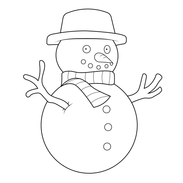 Snowman | Online coloring pages for kids