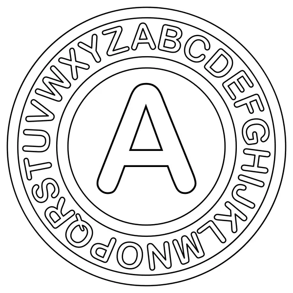 The letter A | Online coloring pages for kids
