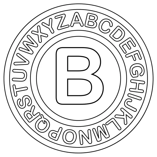The letter B | Online coloring pages for kids