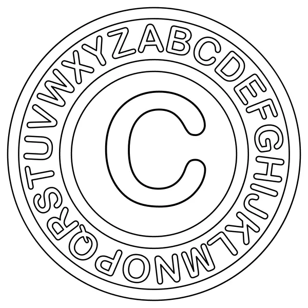 The letter C | Online coloring pages for kids
