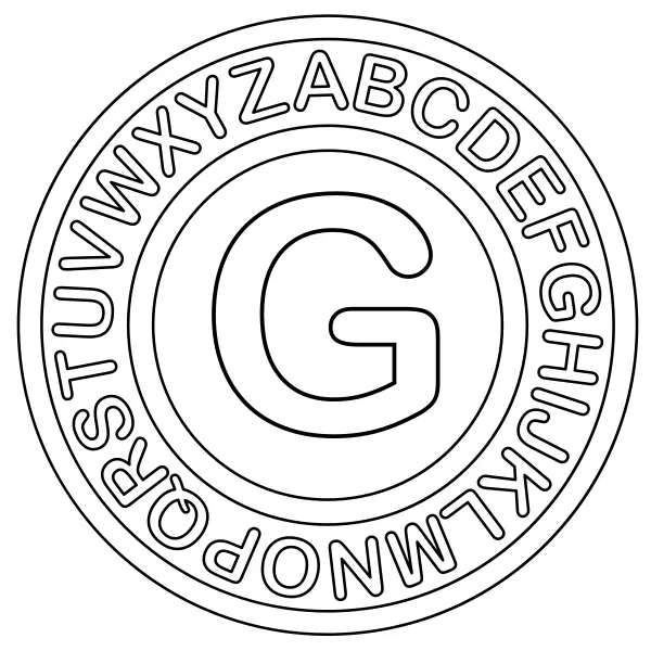 The letter G | Online coloring pages for kids