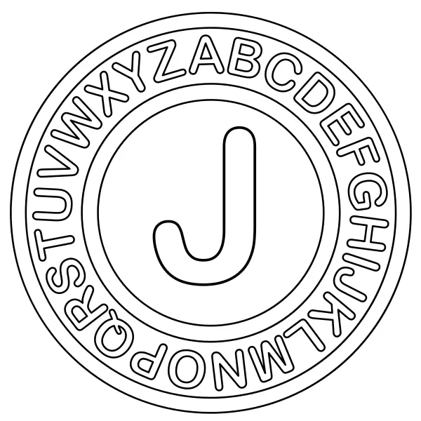 The letter J | Online coloring pages for kids