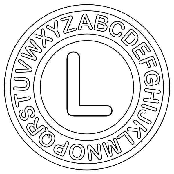 The letter L | Online coloring pages for kids