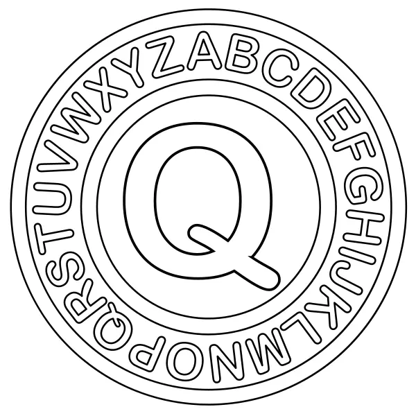 The letter Q | Online coloring pages for kids