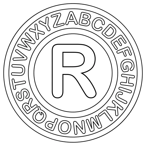 The letter R | Online coloring pages for kids