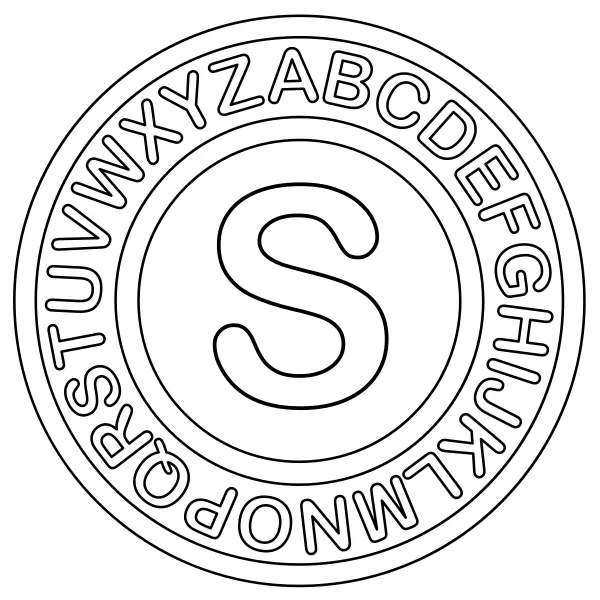 The letter S | Online coloring pages for kids