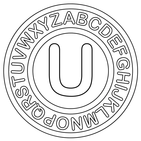 The letter U | Online coloring pages for kids