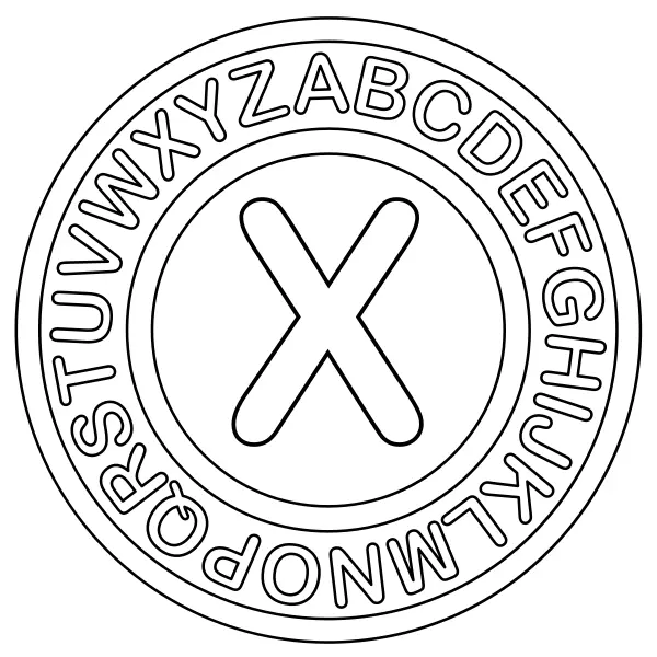 The letter X | Online coloring pages for kids