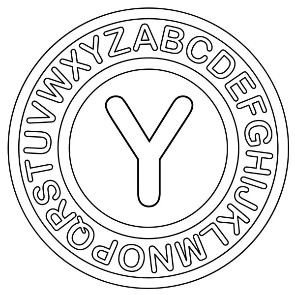 The letter Y | Online coloring pages for kids