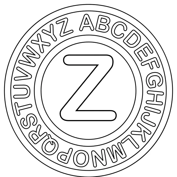 The letter Z | Online coloring pages for kids