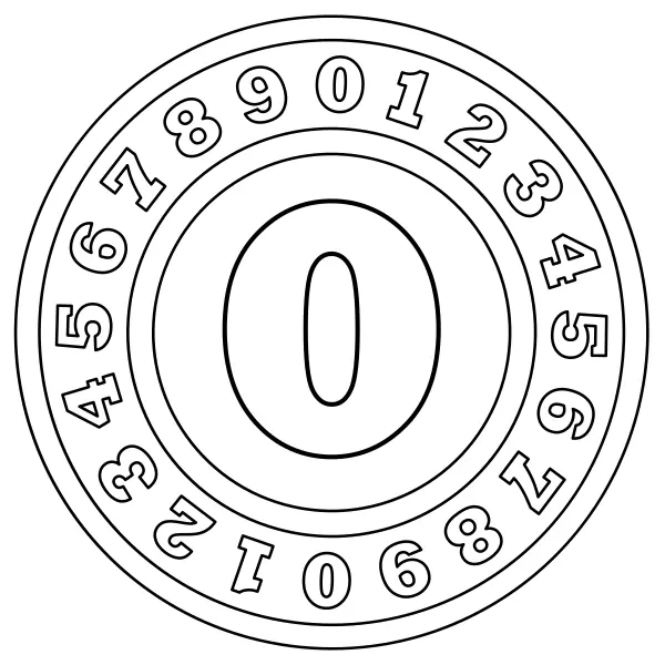 Number 0 | Online coloring pages for kids