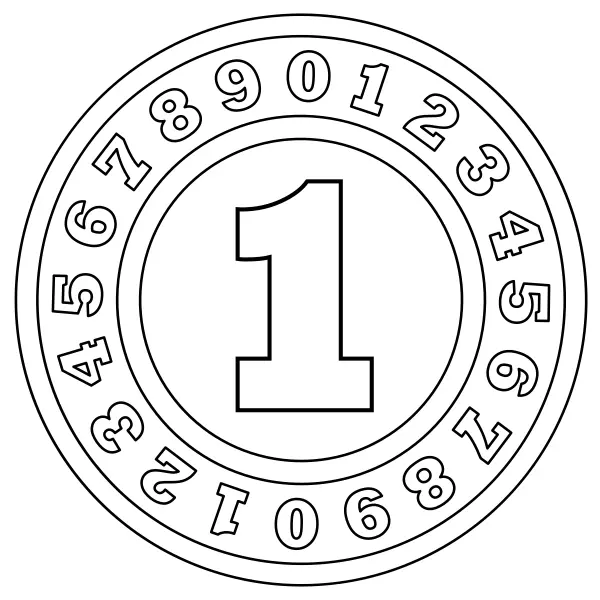 Number 1 | Online coloring pages for kids