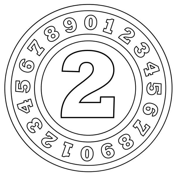Number 2 | Online coloring pages for kids