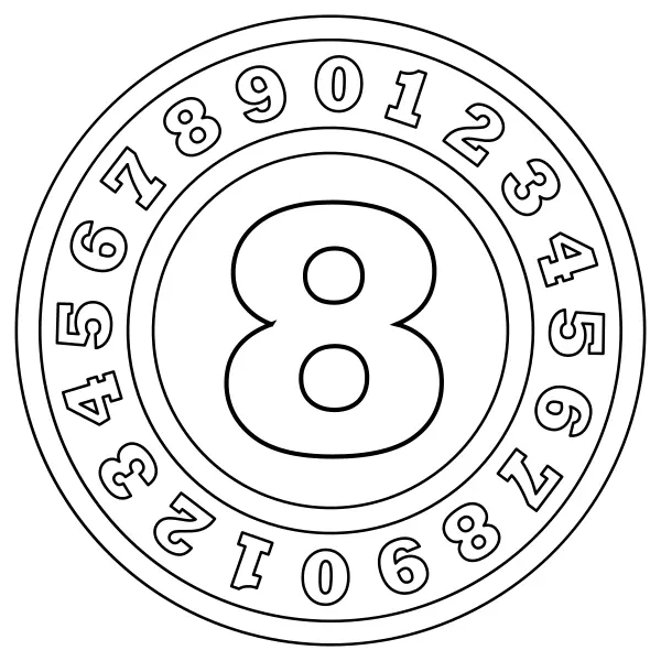 Number 8 | Online coloring pages for kids