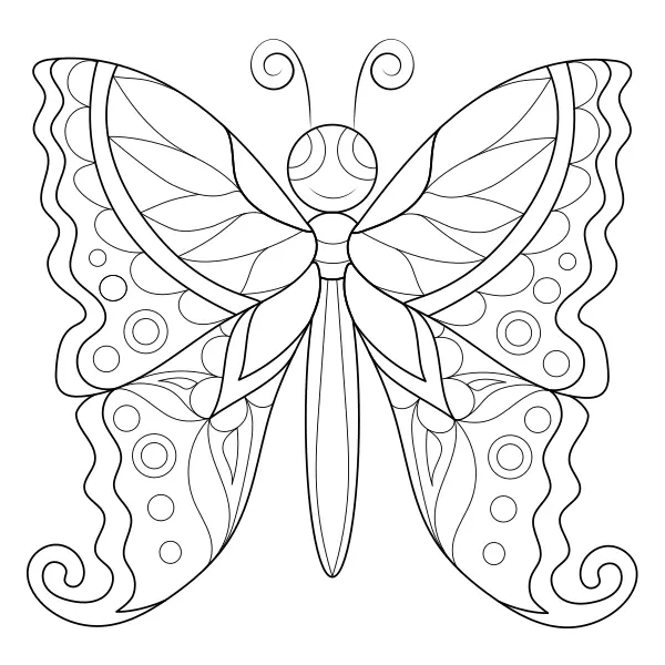 Mandala – Butterfly | Online coloring pages for kids