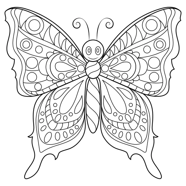 Mandala – Butterfly 2 | Online coloring pages for kids
