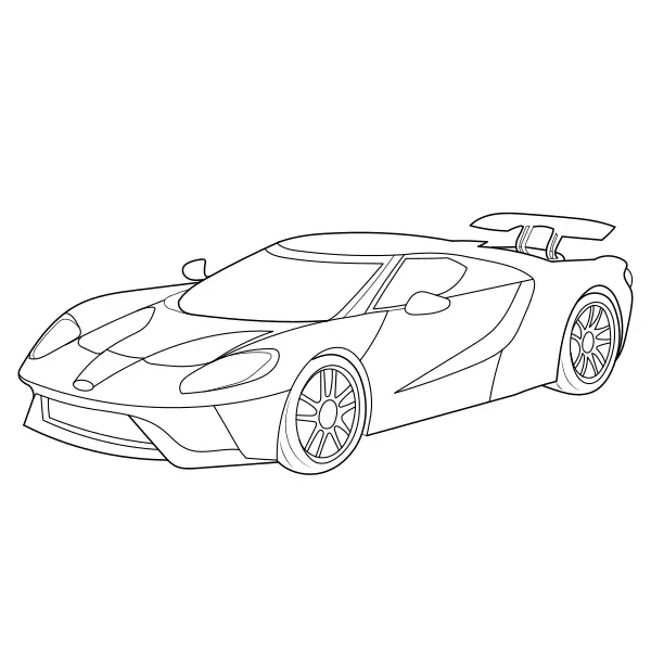 Sports car | Online coloring pages for kids