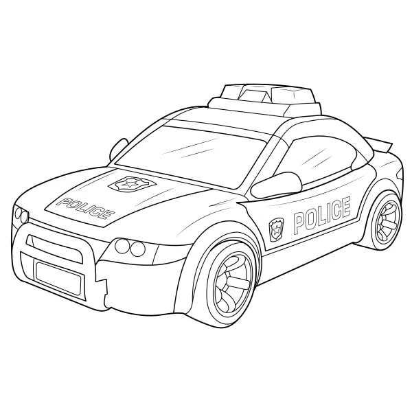 Police car | Online coloring pages for kids