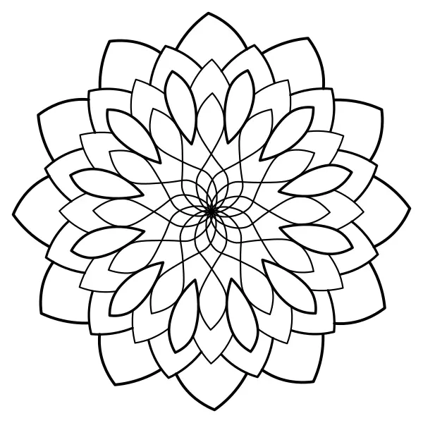 Mandala – Flower | Online coloring pages for kids