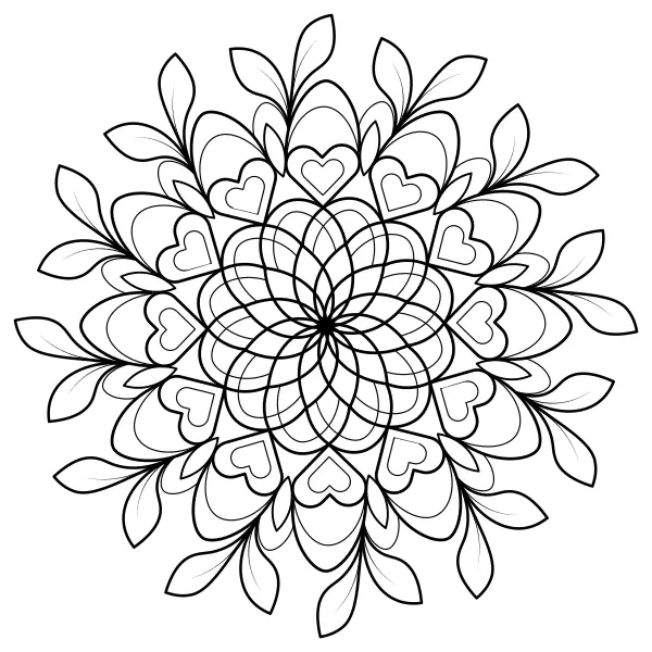 Natural Mandala | Online coloring pages for kids