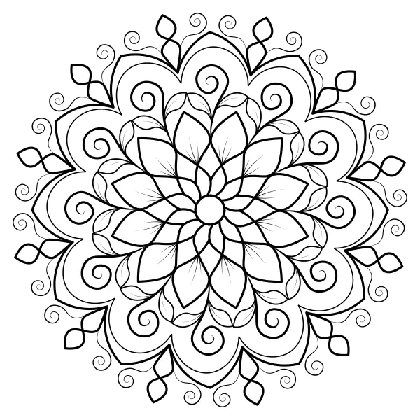 Mandala – Flower 2 | Online coloring pages for kids