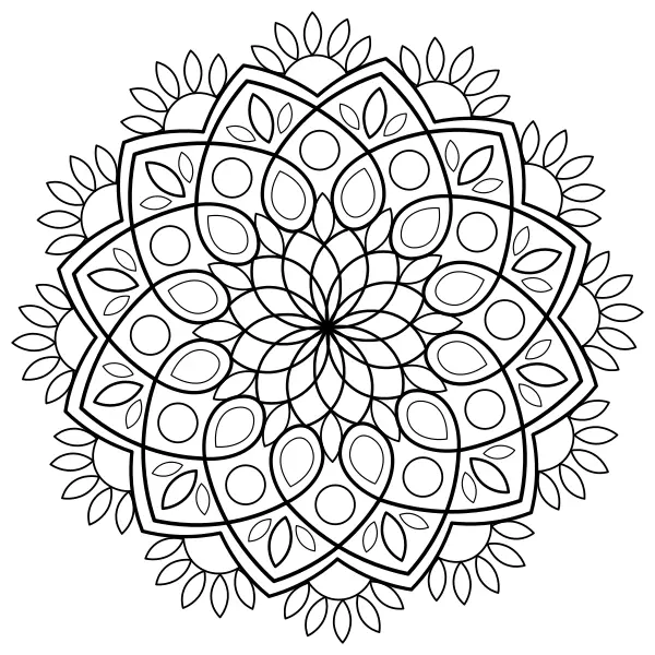 Flake Mandala | Online coloring pages for kids