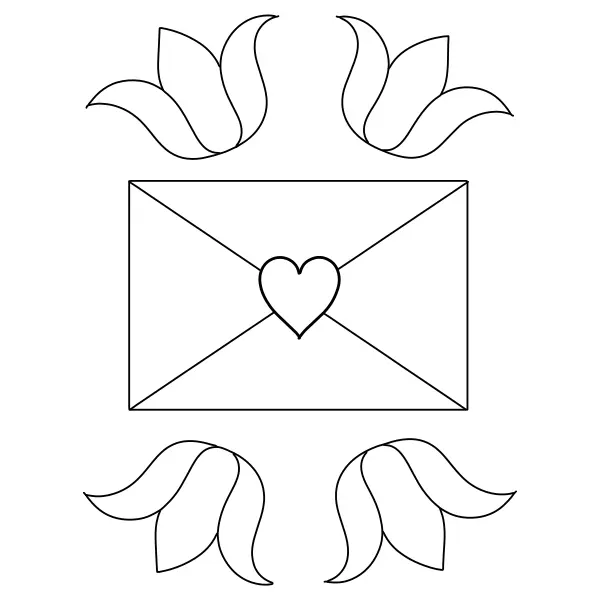 Love Letter 2 | Online coloring pages for kids