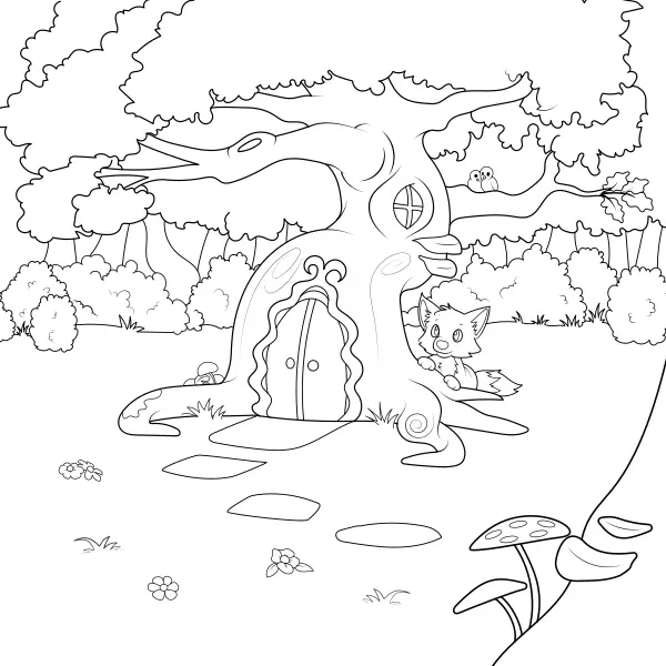 The Enchanted Forest | Online coloring pages for kids