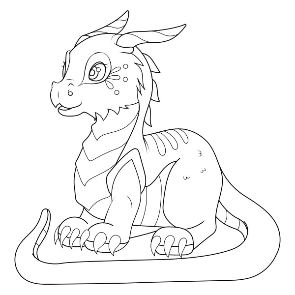 Dragon | Online coloring pages for kids