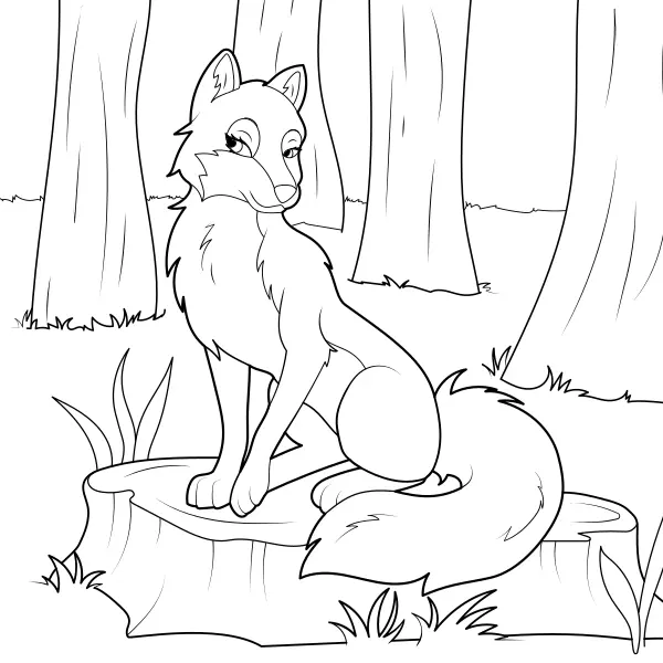 Wolf | Online coloring pages for kids