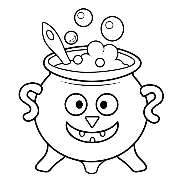 The Wizard’s Cauldron | Online coloring pages for kids