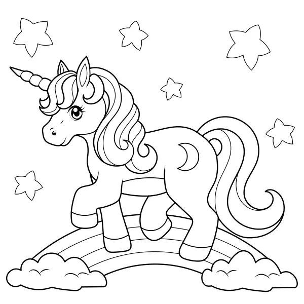 Unicorn | Online coloring pages for kids