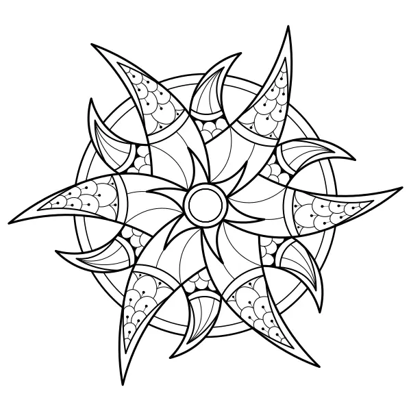 Star Mandala | Online coloring pages for kids