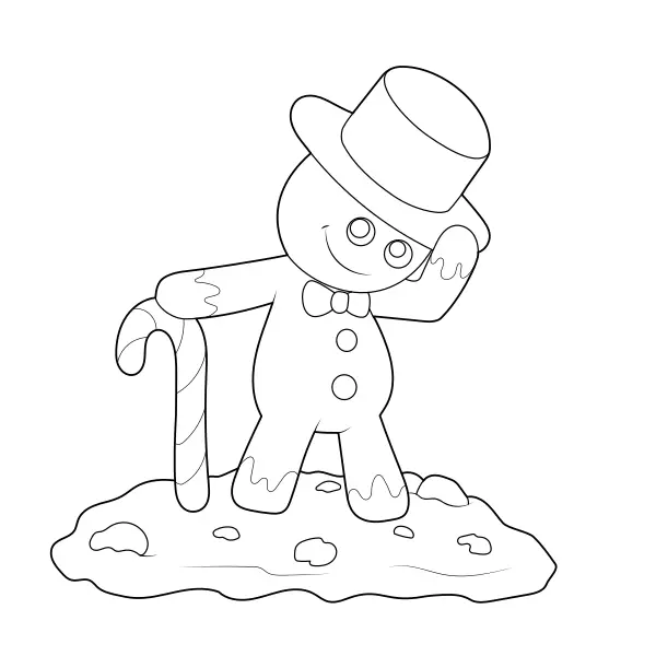 Gingerbread Man | Online coloring pages for kids