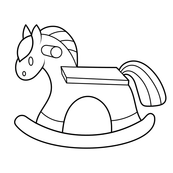 Rocking Horse | Online coloring pages for kids