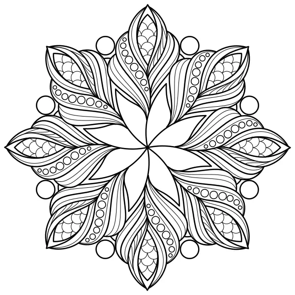A Spinning Mandala | Online coloring pages for kids