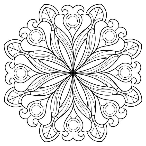 Flower Mandala | Online coloring pages for kids