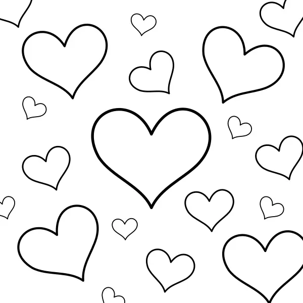 Hearts | Online coloring pages for kids