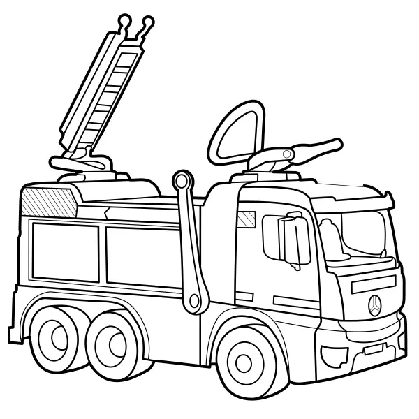 Fire truck | Online coloring pages for kids