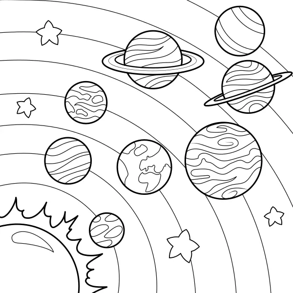 Planets in the Solar System | Online coloring pages for kids
