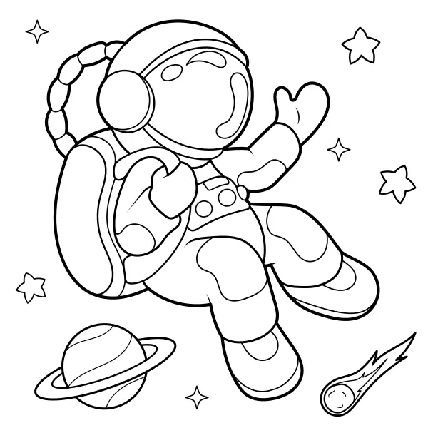 Astronaut | Online coloring pages for kids