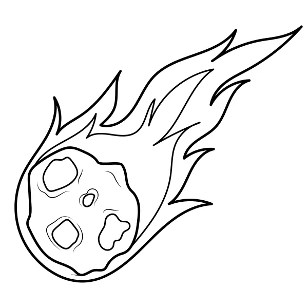 Meteorite | Online coloring pages for kids