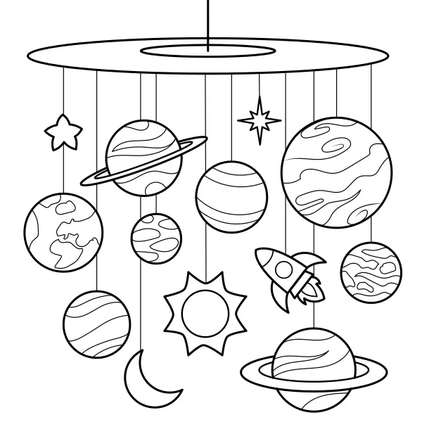 Space Toy | Online coloring pages for kids