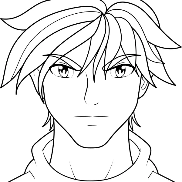 Anime Man | Online coloring pages for kids