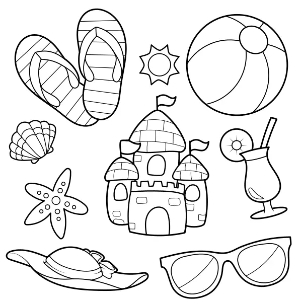 The Feeling of Summer | Online coloring pages for kids