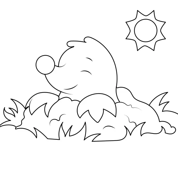 The Mole | Online coloring pages for kids