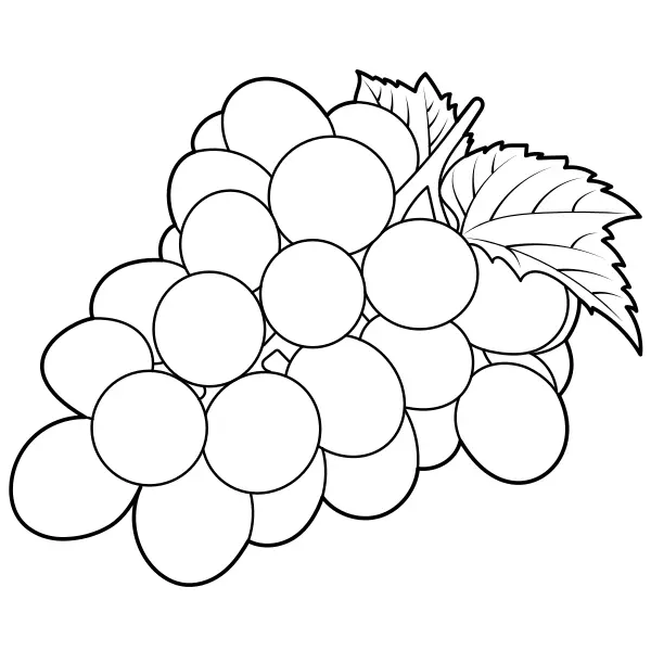 Grapes | Online coloring pages for kids